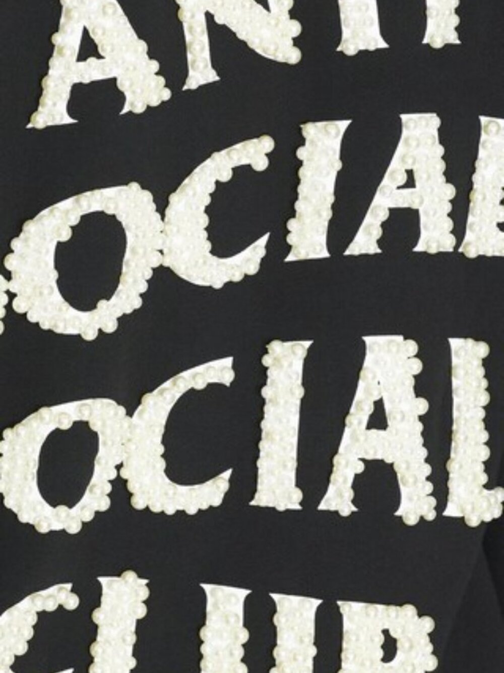 New ANTI SOCIAL SOCIAL CLUB Women's Black Clutching Pearls Hoodie - Picture 5 of 7